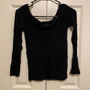 American Eagle Soft & Sexy Ribbed Off Shoulder Top